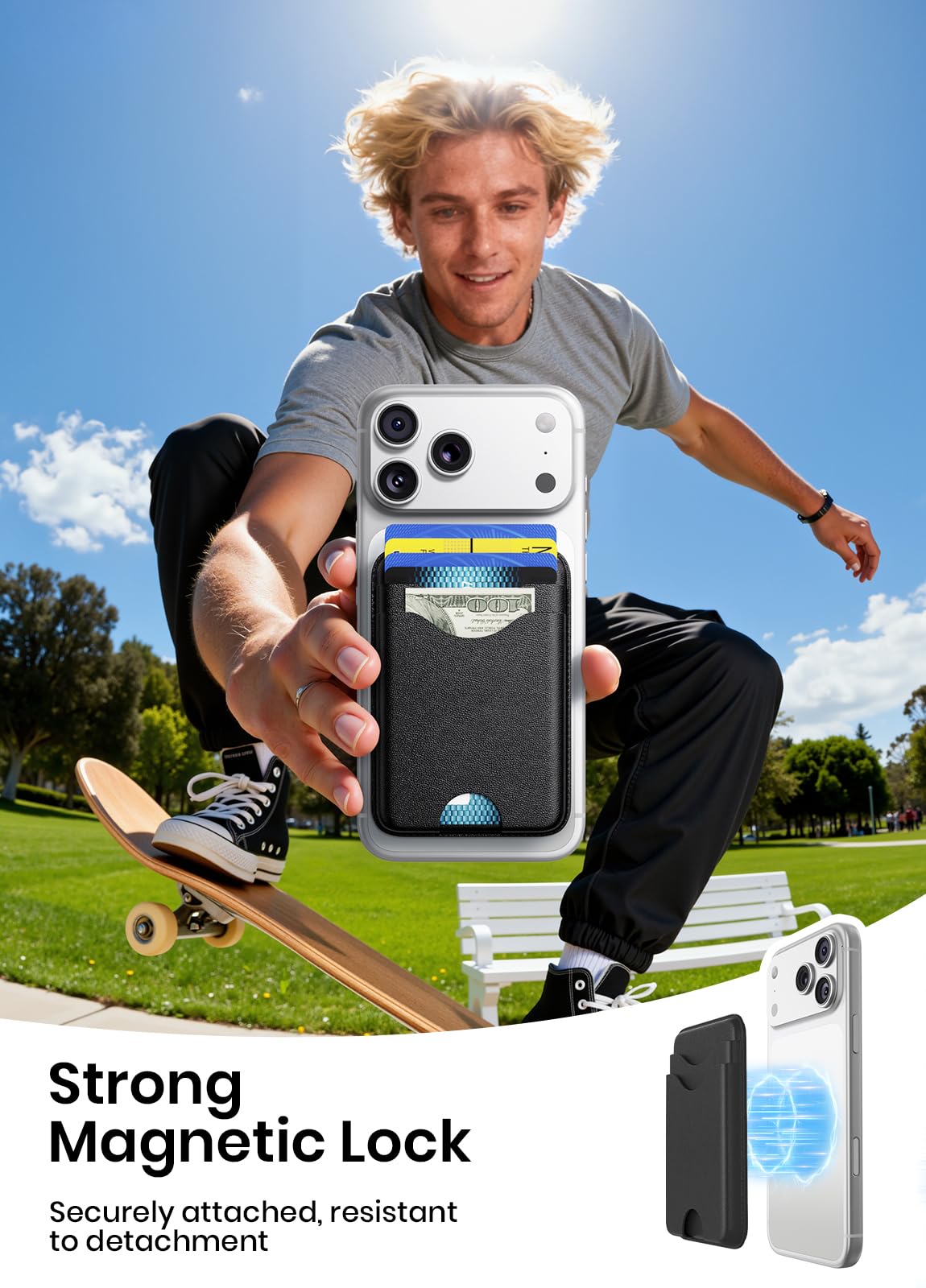 Magnetic MagSafe Wallet – Ultra-Slim Vegan Leather