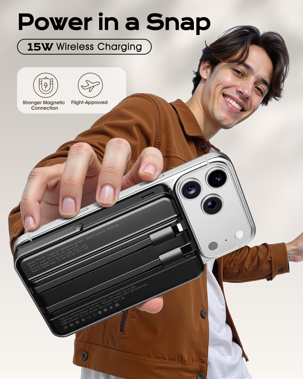 Magnetic Power Bank with Stand for iPhone