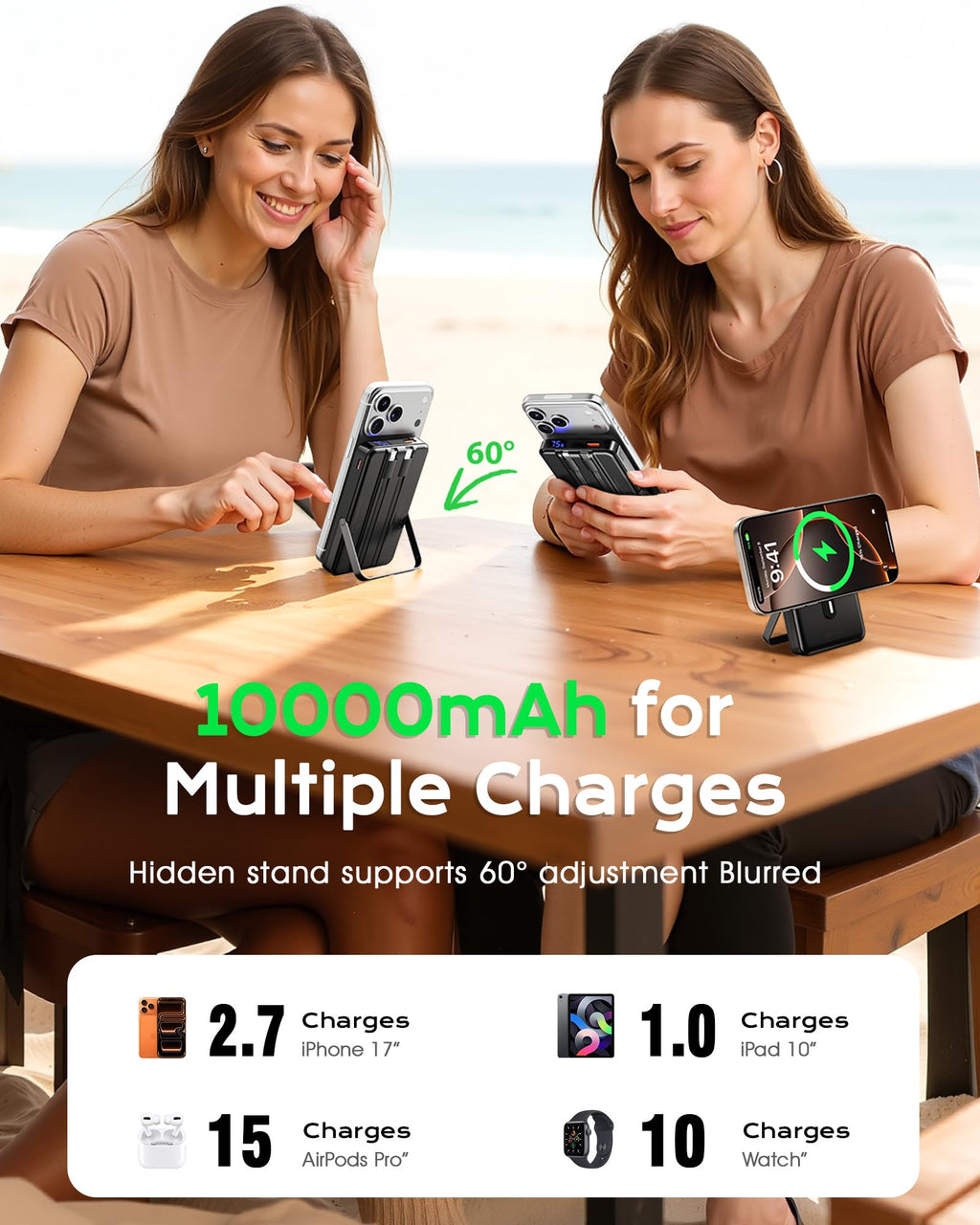 Magnetic Power Bank with Stand for iPhone