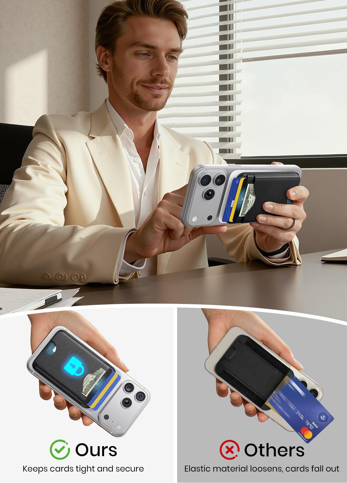 Magnetic MagSafe Wallet – Ultra-Slim Vegan Leather