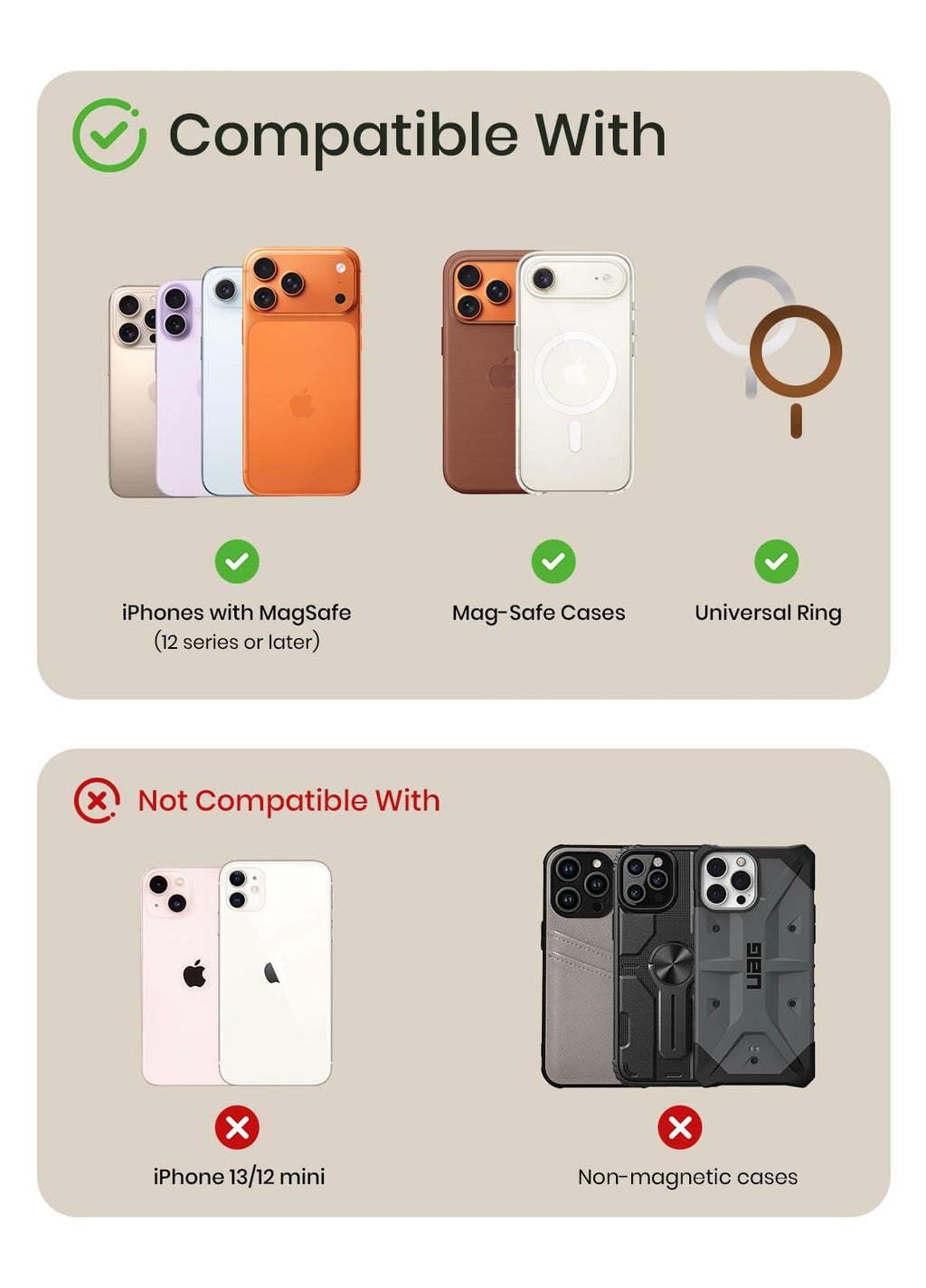 Ultra-Strong Magnetic MagSafe Wallet – RFID Leather with Stand