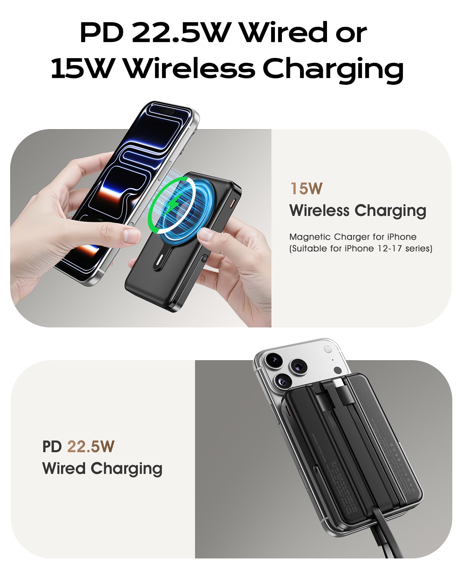 Magnetic Power Bank with Stand for iPhone