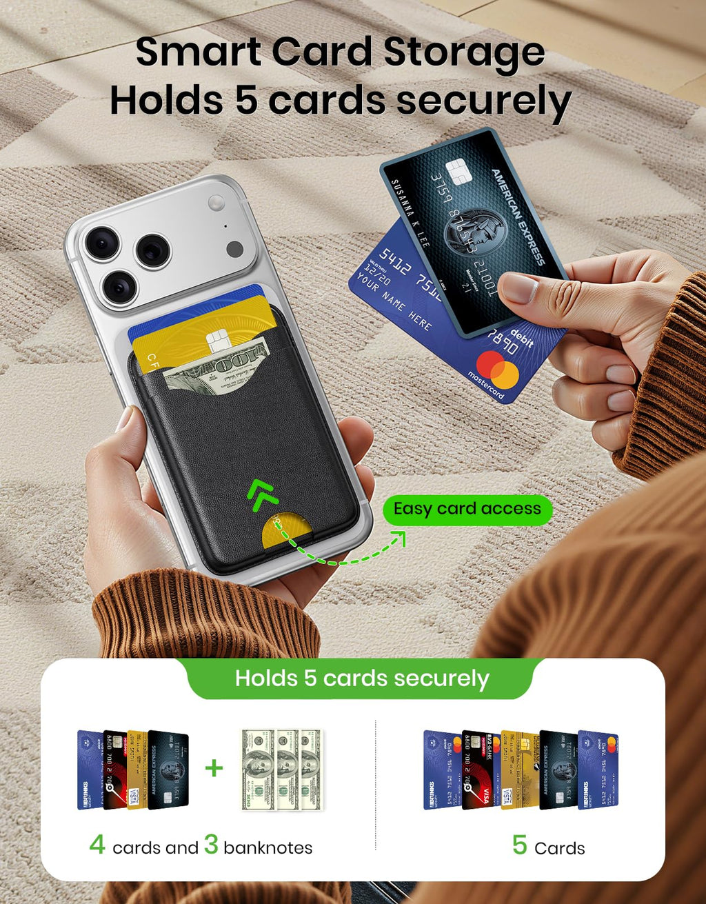 Magnetic MagSafe Wallet – Ultra-Slim Vegan Leather