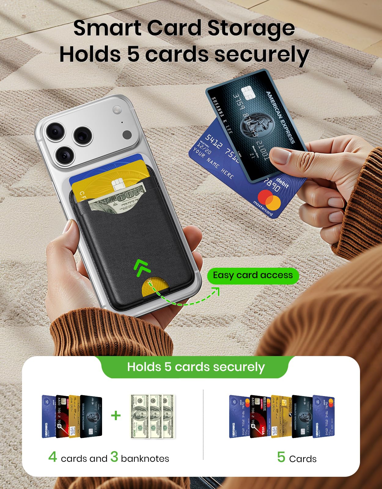 Magnetic MagSafe Wallet – Ultra-Slim Vegan Leather