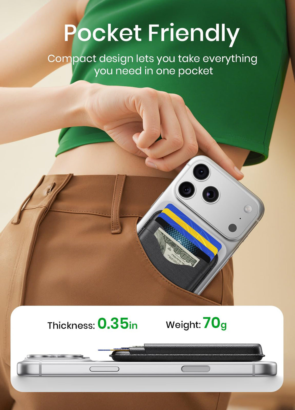 Magnetic MagSafe Wallet – Ultra-Slim Vegan Leather