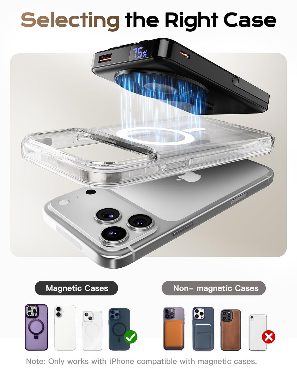 Magnetic Power Bank with Stand for iPhone
